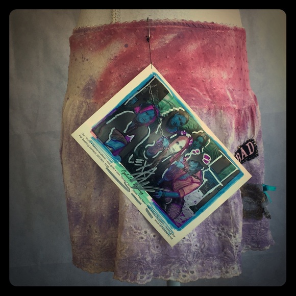 Lexa Vonn Tie-dye Lolita patchwork mini skirt - Picture 4 of 5